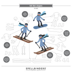Spellbinders Etched Dies - Simon Hurley - Ski-son's Greetings - Hit the Slopes