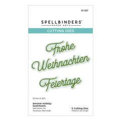 Spellbinders Etched Dies - International Holiday Sentiments - German Holiday Sentiments