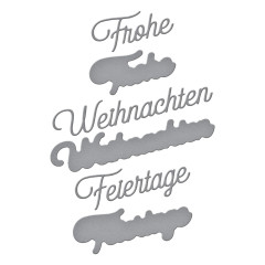 Spellbinders Etched Dies - International Holiday Sentiments - German Holiday Sentiments