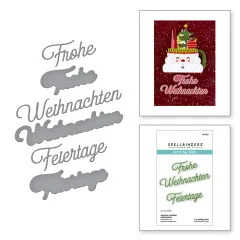 Spellbinders Etched Dies - International Holiday Sentiments - German Holiday Sentiments
