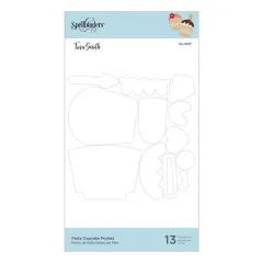 Spellbinders Etched Dies - Sweet Street- Party Cupcake Pocket