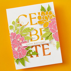 Spellbinders Etched Dies - Peony Celebration