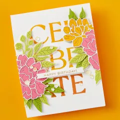 Spellbinders Etched Dies - Peony Celebration