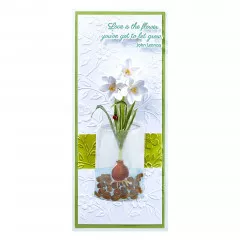 Spellbinders Etched Dies - Paperwhites and Glass Vase