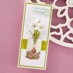 Spellbinders Etched Dies - Paperwhites and Glass Vase