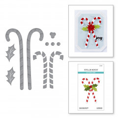 Spellbinders Etched Dies - Candy Canes and Holly
