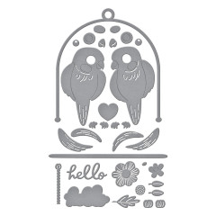 Spellbinders Etched Dies - Cheerful Chirps - Pretty Birds