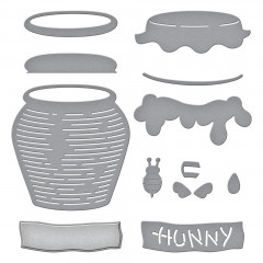 Spellbinders Etched Dies - Pooh's Hunny Pot