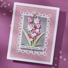 Spellbinders Etched Dies - Wildflowers - Layered Gladiolus