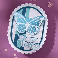 Spellbinders Etched Dies - Wildflowers - Scallop and Stitched Edge Ovals