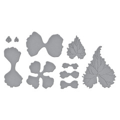 Spellbinders Etched Dies - Summer Solstice Garden - Begonia and Ladybugs