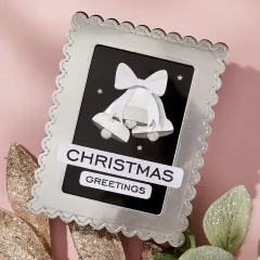 Spellbinders Etched Dies - All About Christmas - Bow & Bell Scallop Frame