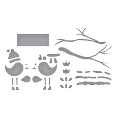 Spellbinders Etched Dies - All About Christmas - Little Birdies