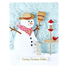 Spellbinders Etched Dies - Country Christmas - Country Snowman