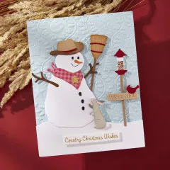 Spellbinders Etched Dies - Country Christmas - Country Snowman