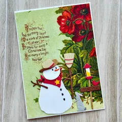 Spellbinders Etched Dies - Country Christmas - Country Snowman