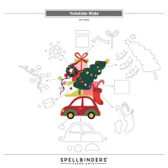 Spellbinders Etched Dies - Wonderland - Yuletide Ride