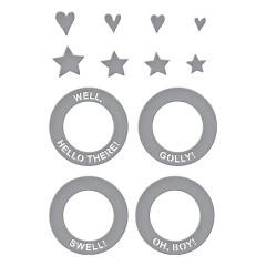 Spellbinders Etched Dies - Say Cheese Classic Mouse - Frame & Sentiments