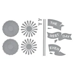 Spellbinders Etched Dies - Say Cheese Classic Mouse - Flags & Banners