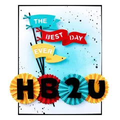 Spellbinders Etched Dies - Say Cheese Classic Mouse - Flags & Banners