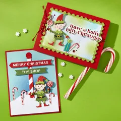 Spellbinders Etched Dies - Simon Hurley - North Pole Friends - Santa's Elves