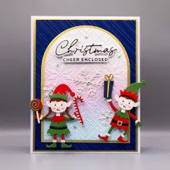 Spellbinders Etched Dies - Simon Hurley - North Pole Friends - Santa's Elves