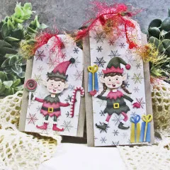 Spellbinders Etched Dies - Simon Hurley - North Pole Friends - Santa's Elves