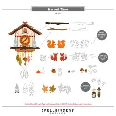 Spellbinders Etched Dies - Cuckoo Cottage - Harvest Time