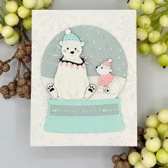 Spellbinders Etched Dies - Simon Hurley - North Pole Friends - Polar Bear Pals