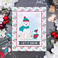 Spellbinders Etched Dies - Simon Hurley - North Pole Friends - Polar Bear Pals