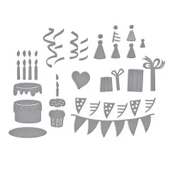 Spellbinders Etched Dies - Say Cheese Classic Pooh Birthday - Accessories