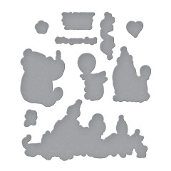 Spellbinders Etched Dies - Say Cheese Classic Pooh Birthday - Woo Hoo!