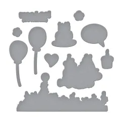 Spellbinders Etched Dies - Say Cheese Classic Pooh Birthday - Make A Wish!