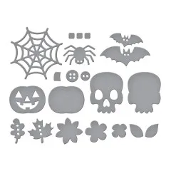 Spellbinders Etched Dies - 3D Felt Décor - Autumn & Halloween Embellishments
