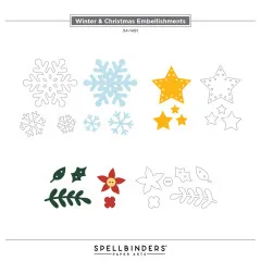 Spellbinders Etched Dies - 3D Felt Décor - Winter & Christmas Embellishments