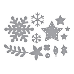 Spellbinders Etched Dies - 3D Felt Décor - Winter & Christmas Embellishments