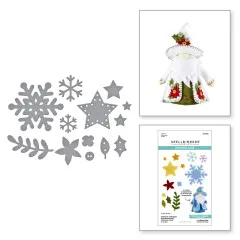 Spellbinders Etched Dies - 3D Felt Décor - Winter & Christmas Embellishments