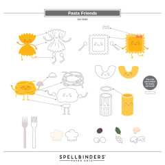 Spellbinders Etched Dies - Buon Appetito - Pasta Friends