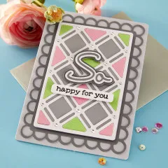 Spellbinders Etched Dies - Summertime - Decorative Lattice by Lisa Horton