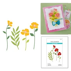 Spellbinders Etched Dies - Poppy Song - Leaf & Bloom