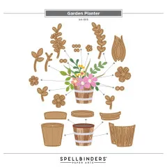 Spellbinders Etched Dies - Summertime - Garden Planter by Lisa Horton