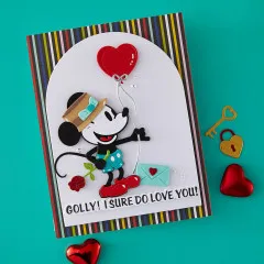 Spellbinders Etched Dies - Classic Mouse - Love