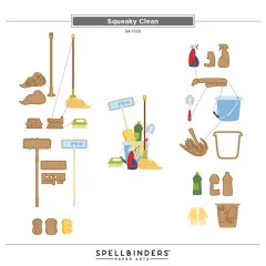 Spellbinders Etched Dies - Shiny New Day - Squeaky Clean by Spellbinders