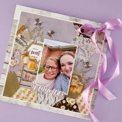 Spellbinders Etched Dies - Simple Vintage - Lavender Fields - Hexagons