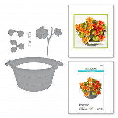 Spellbinders Etched Dies - Nasturtium and Galvanized Wash Bucket