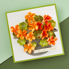 Spellbinders Etched Dies - Nasturtium and Galvanized Wash Bucket