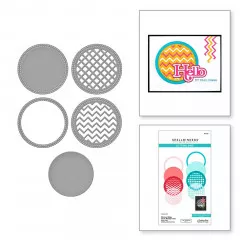 Spellbinders Etched Dies - Stitched Edge Circle Backgrounds