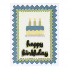 Spellbinders Etched Dies - Pinking Birthday Rectangles