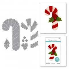 Spellbinders Etched Dies - Felt Candy Cane