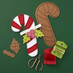 Spellbinders Etched Dies - Felt Candy Cane